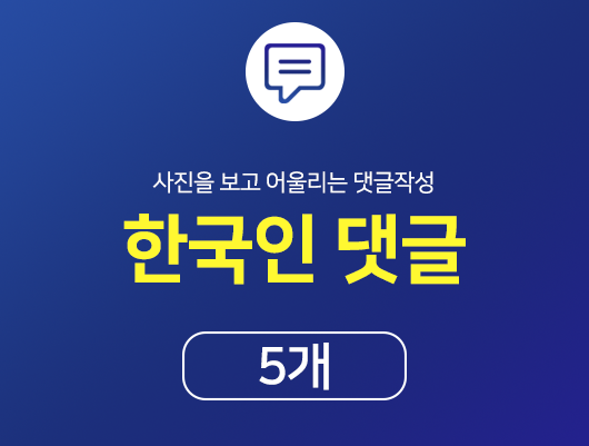 한국인 인스타 댓글 늘리기 - 5개
